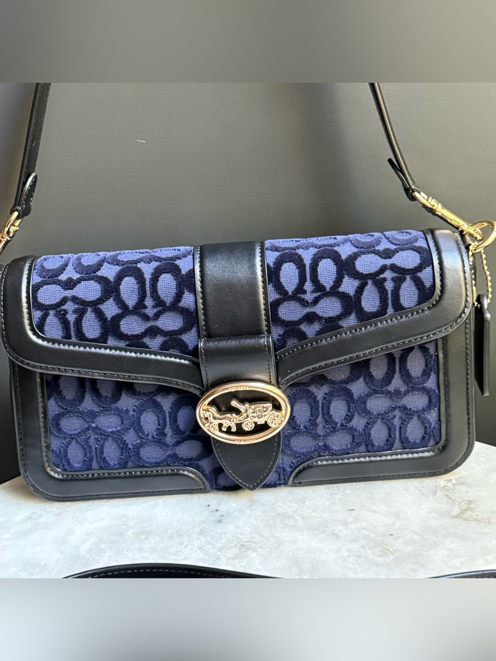 COACH Georgie Bag in Signature Velvet G2081-5566